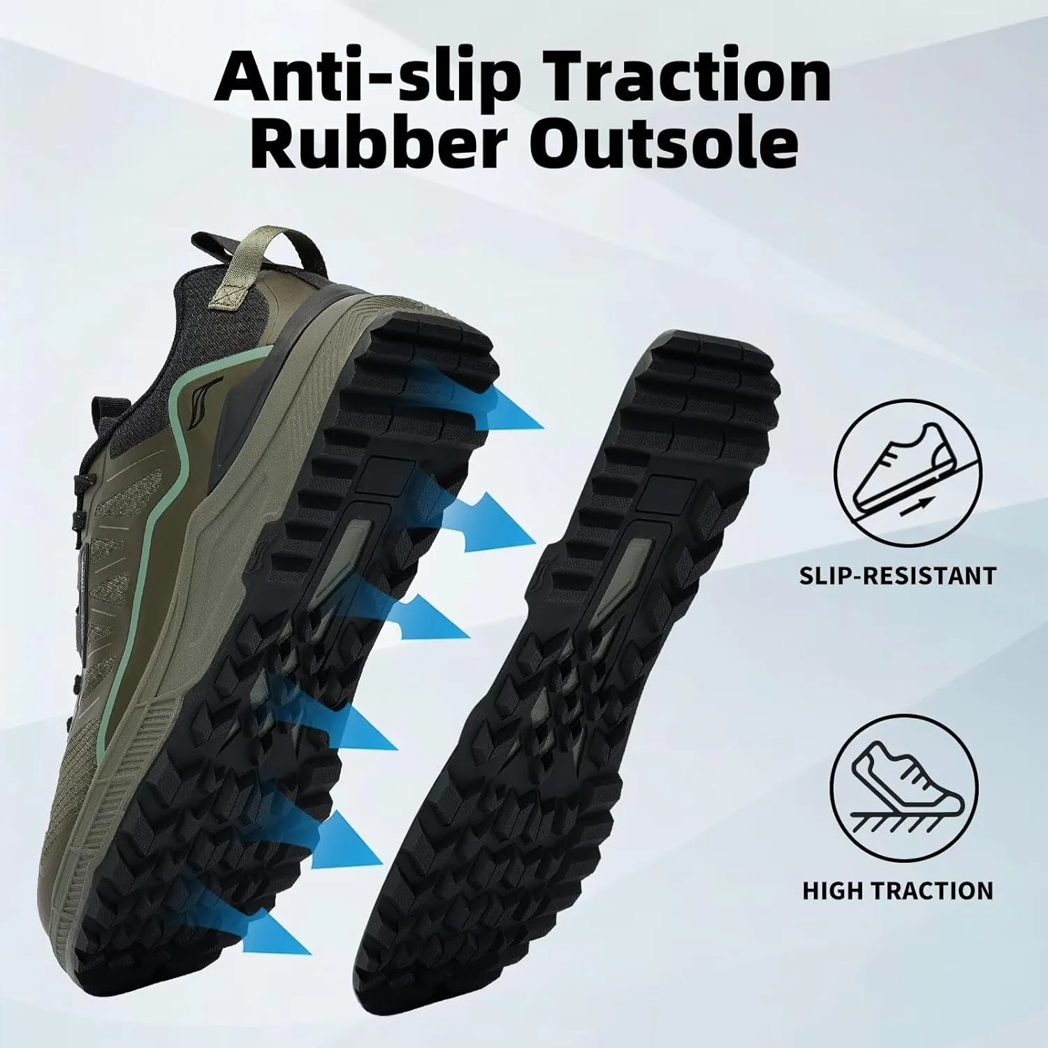 Lamincoa Wide Men's Sneakers Hiking Walking Lightweight Breathable Shoe Non-Slip Outdoor Sports Trail Running Tennis Sneaker