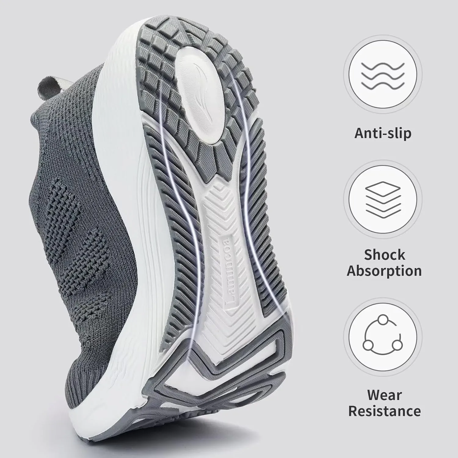 Lamincoa Women's Walking Shoes Running Lightweight Sneakers Comfortable Tennis Athletic Shoes Outdoor Gym Sport Workout