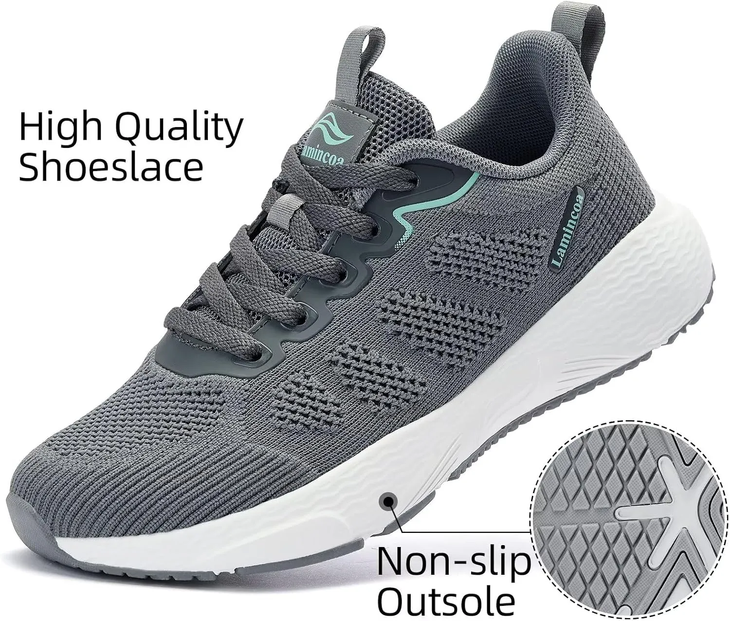 Lamincoa Women's Walking Shoes Running Lightweight Sneakers Comfortable Tennis Athletic Shoes Outdoor Gym Sport Workout