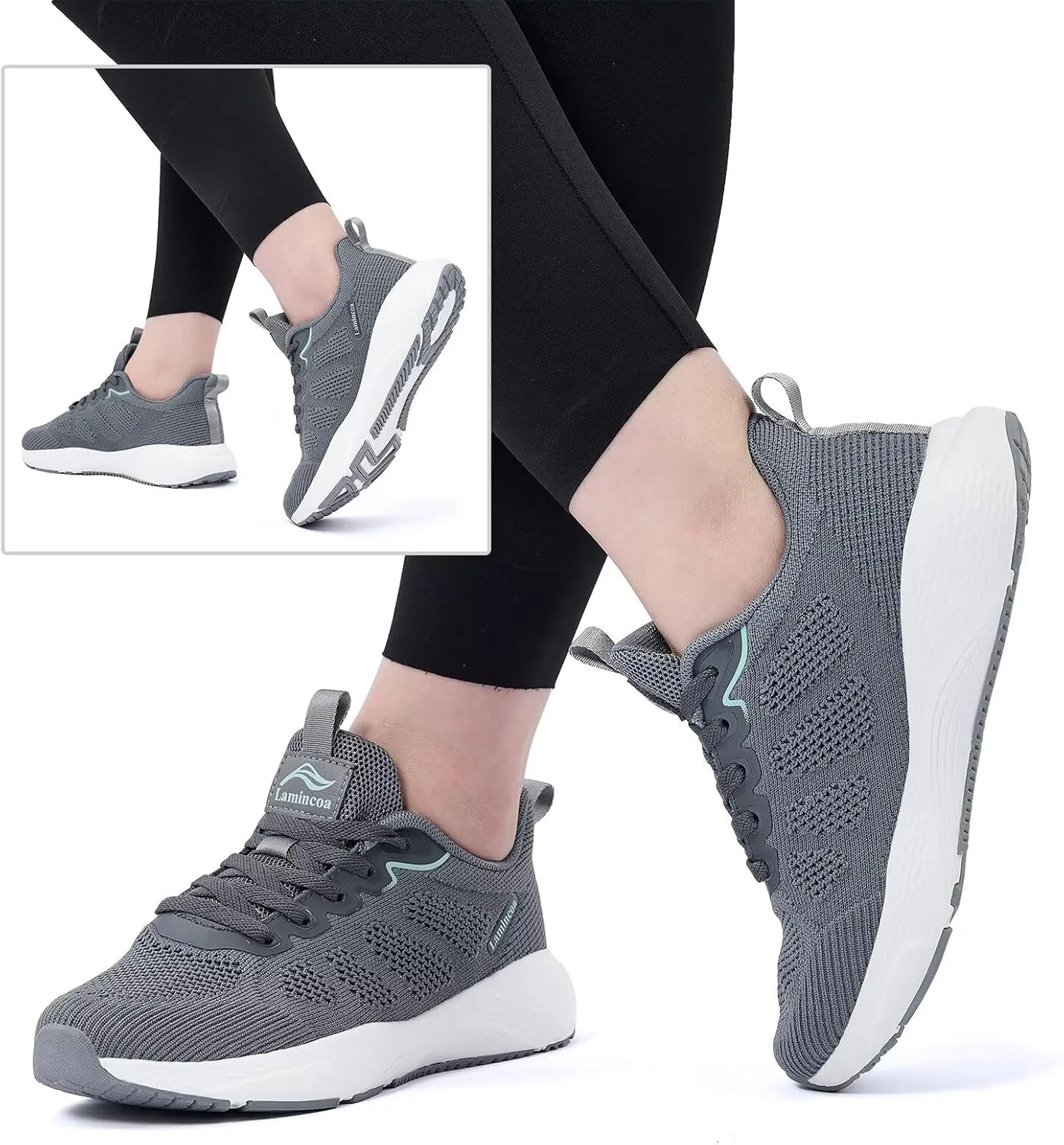 Lamincoa Women's Walking Shoes Running Lightweight Sneakers Comfortable Tennis Athletic Shoes Outdoor Gym Sport Workout