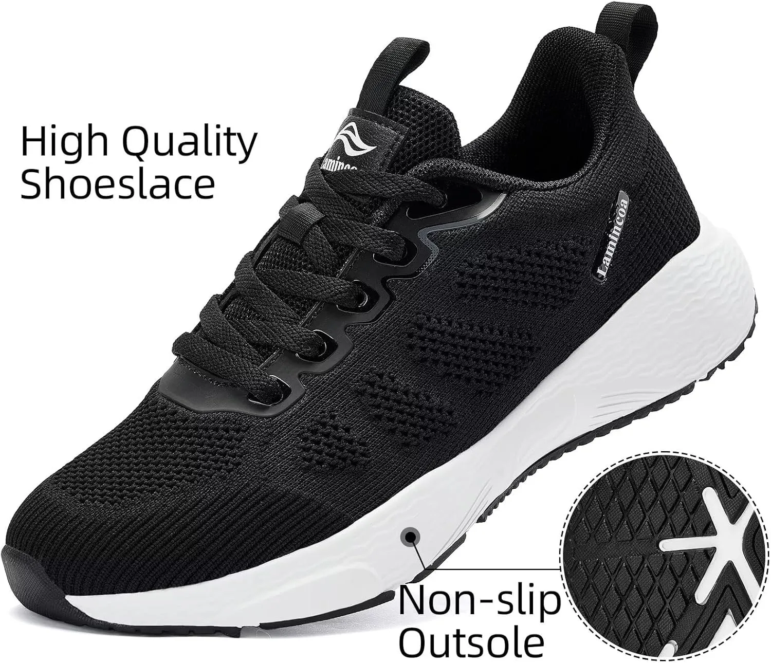 Lamincoa Women's Walking Shoes Running Lightweight Sneakers Comfortable Tennis Athletic Shoes Outdoor Gym Sport Workout