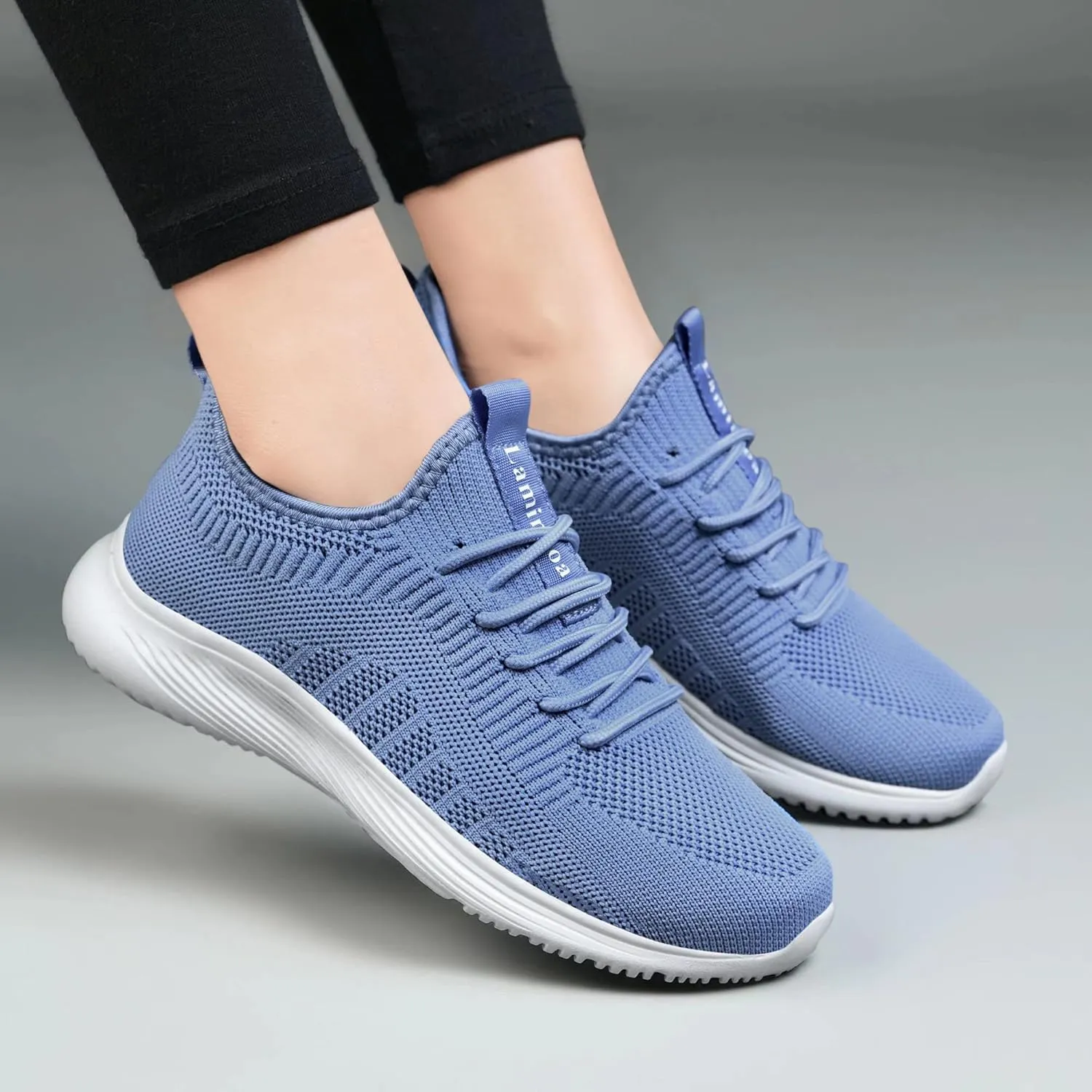 Lamincoa Womens Walking Shoes Slip On Lightweight Memory Foam Cheer Sneakers for Tennis Gym Running Workout Yoga