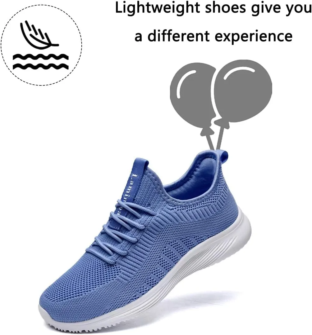Lamincoa Womens Walking Shoes Slip On Lightweight Memory Foam Cheer Sneakers for Tennis Gym Running Workout Yoga