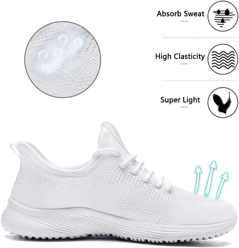 Lamincoa Womens Walking Shoes Slip On Lightweight Memory Foam Cheer Sneakers for Tennis Gym Running Workout Yoga