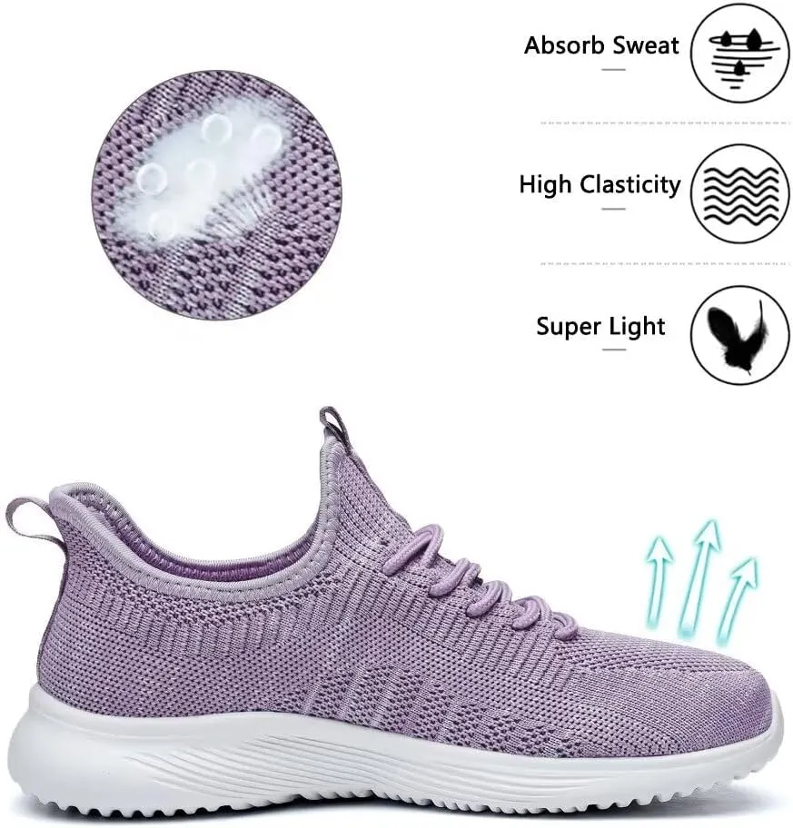 Lamincoa Womens Walking Shoes Slip On Lightweight Memory Foam Cheer Sneakers for Tennis Gym Running Workout Yoga