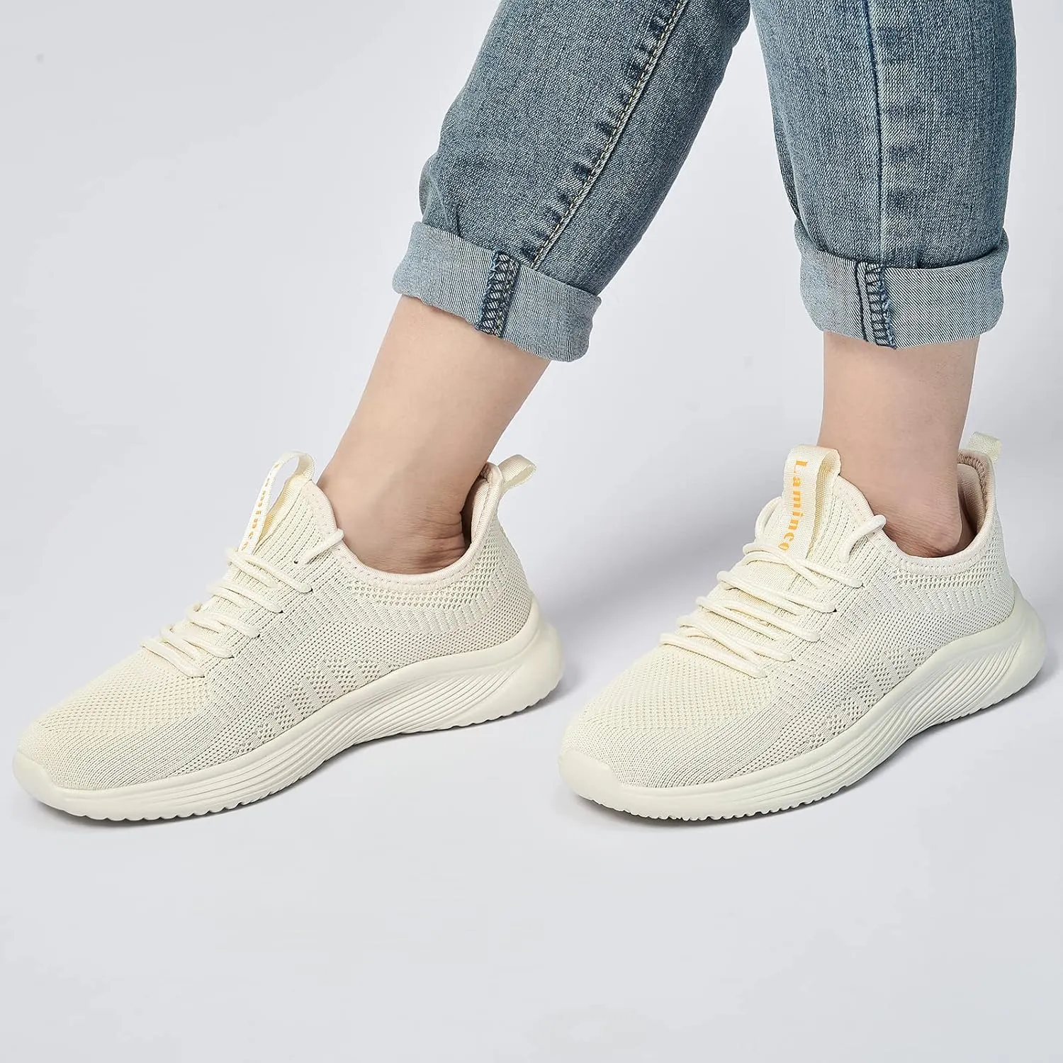 Lamincoa Womens Walking Shoes Slip On Lightweight Memory Foam Cheer Sneakers for Tennis Gym Running Workout Yoga