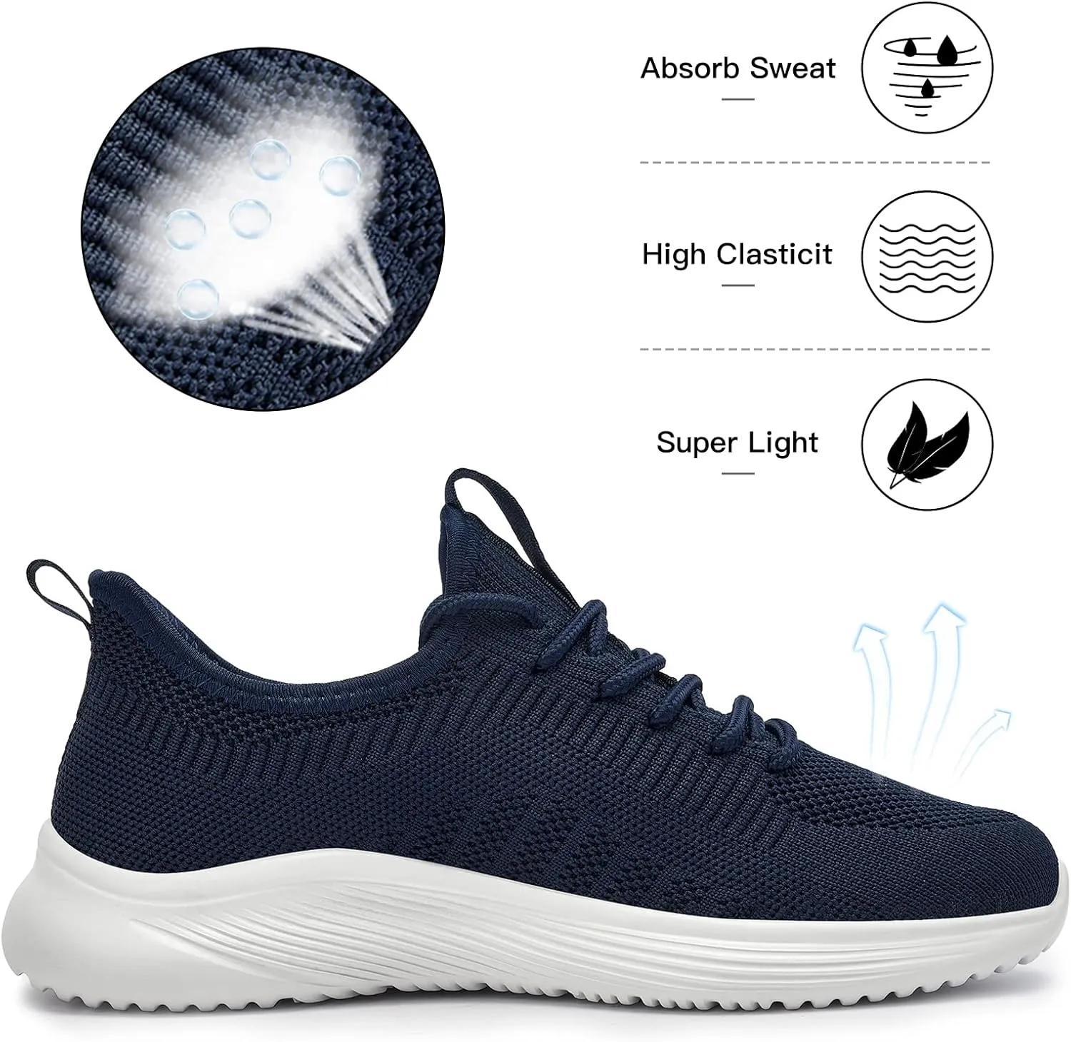 Lamincoa Womens Walking Shoes Slip On Lightweight Memory Foam Cheer Sneakers for Tennis Gym Running Workout Yoga