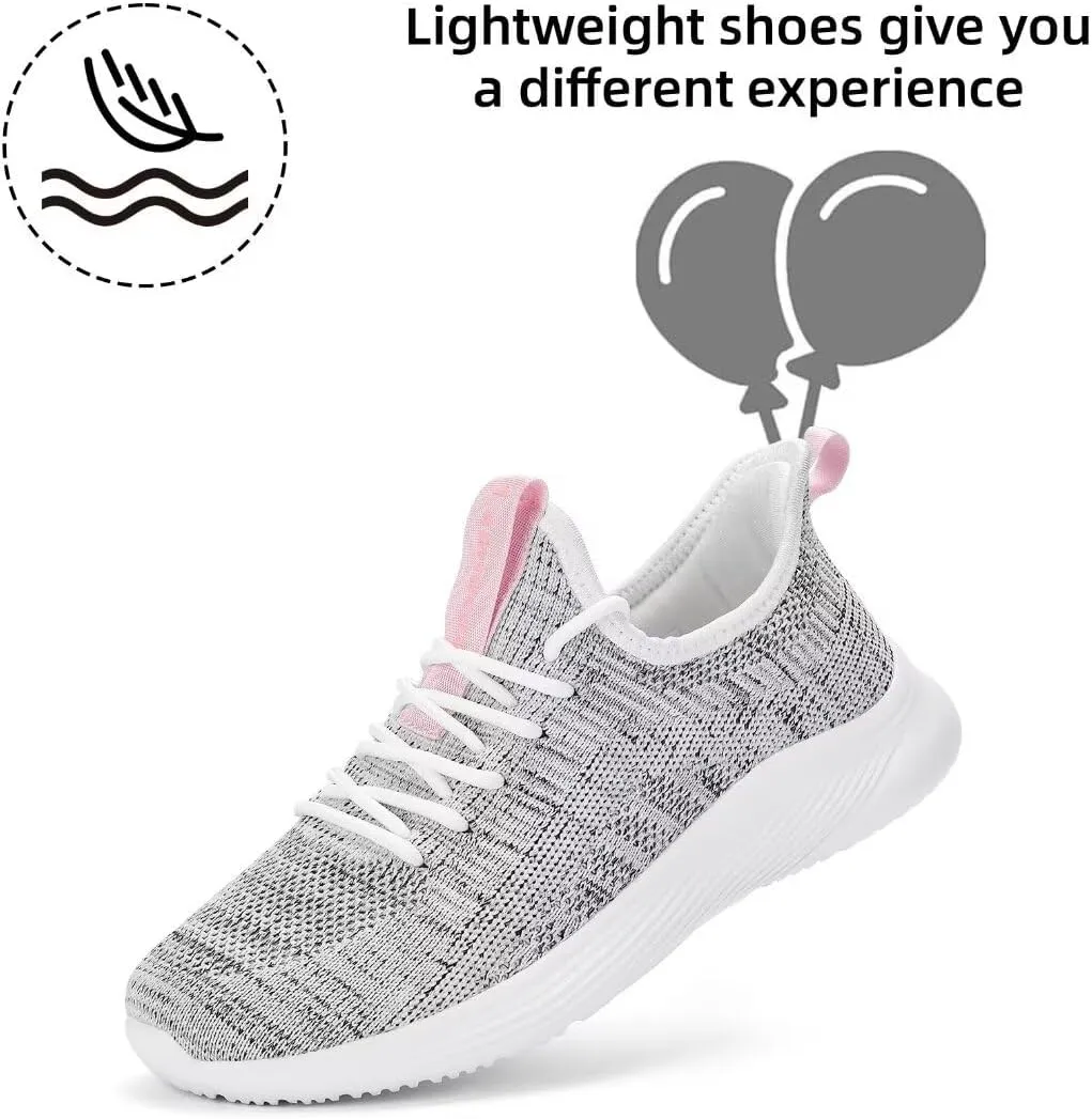 Lamincoa Womens Walking Shoes Slip On Lightweight Memory Foam Cheer Sneakers for Tennis Gym Running Workout Yoga