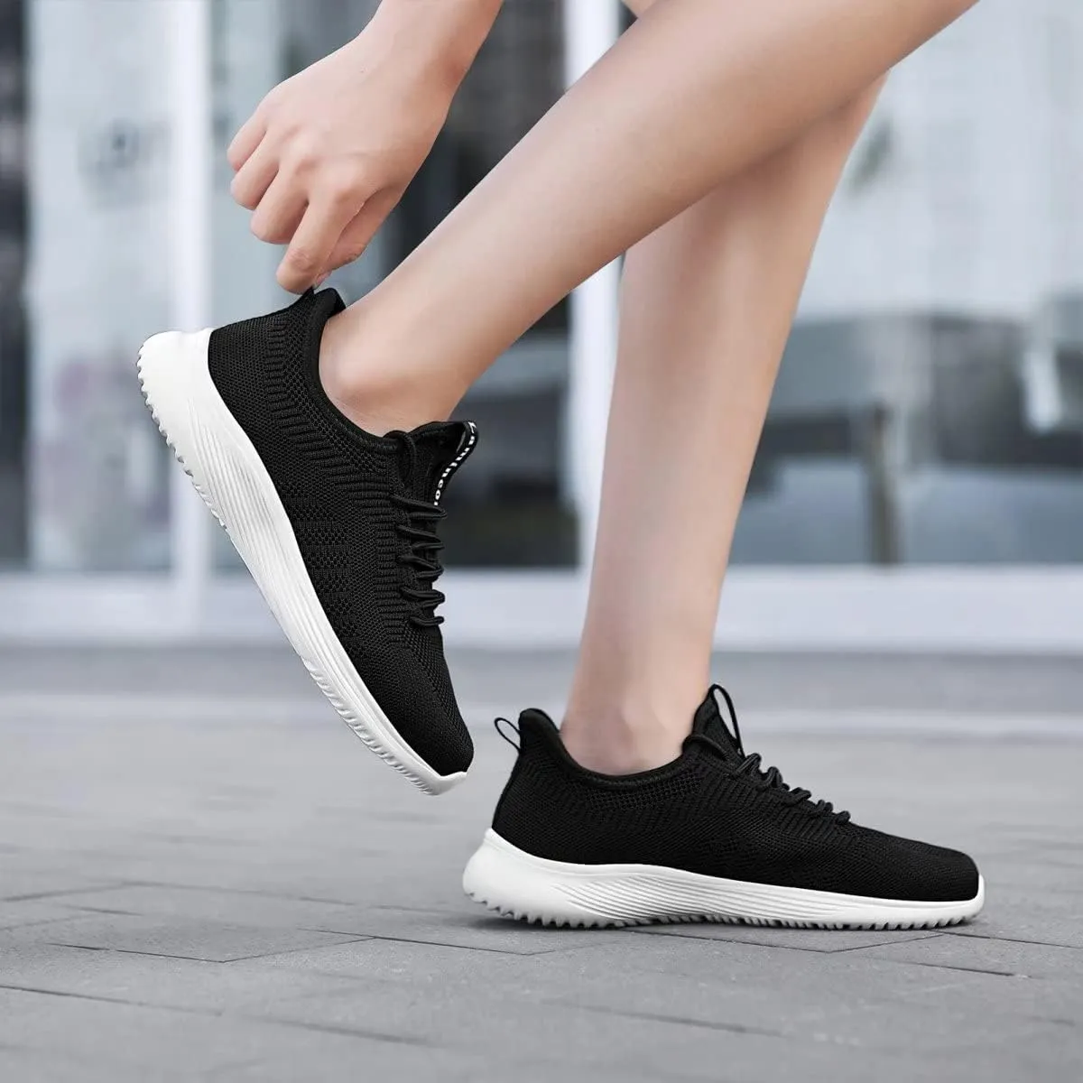 Lamincoa Womens Walking Shoes Slip On Lightweight Memory Foam Cheer Sneakers for Tennis Gym Running Workout Yoga