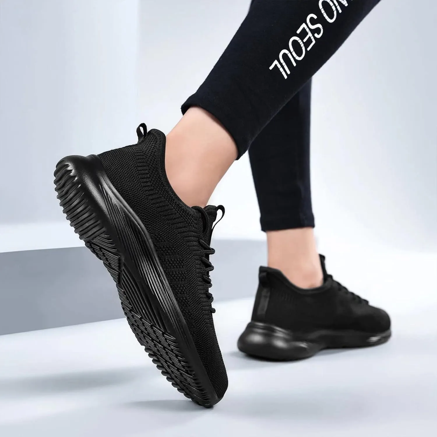 Lamincoa Womens Walking Shoes Slip On Lightweight Memory Foam Cheer Sneakers for Tennis Gym Running Workout Yoga