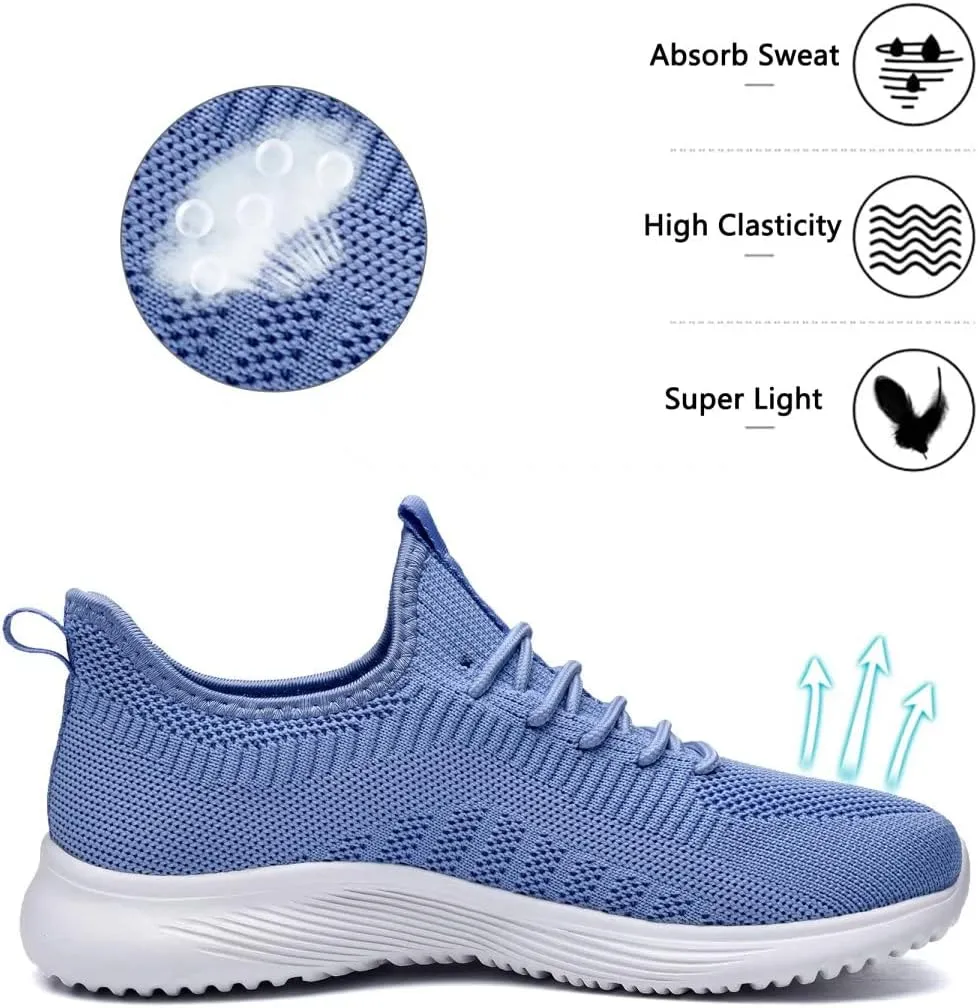 Lamincoa Womens Walking Shoes Slip On Lightweight Memory Foam Cheer Sneakers for Tennis Gym Running Workout Yoga