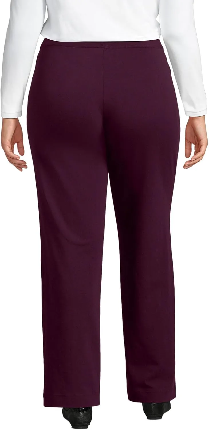 Lands' End Women's Starfish Mid Rise Straight Leg Pants