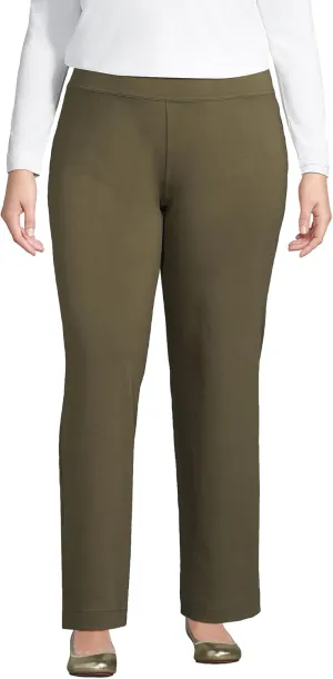 Lands' End Women's Starfish Mid Rise Straight Leg Pants