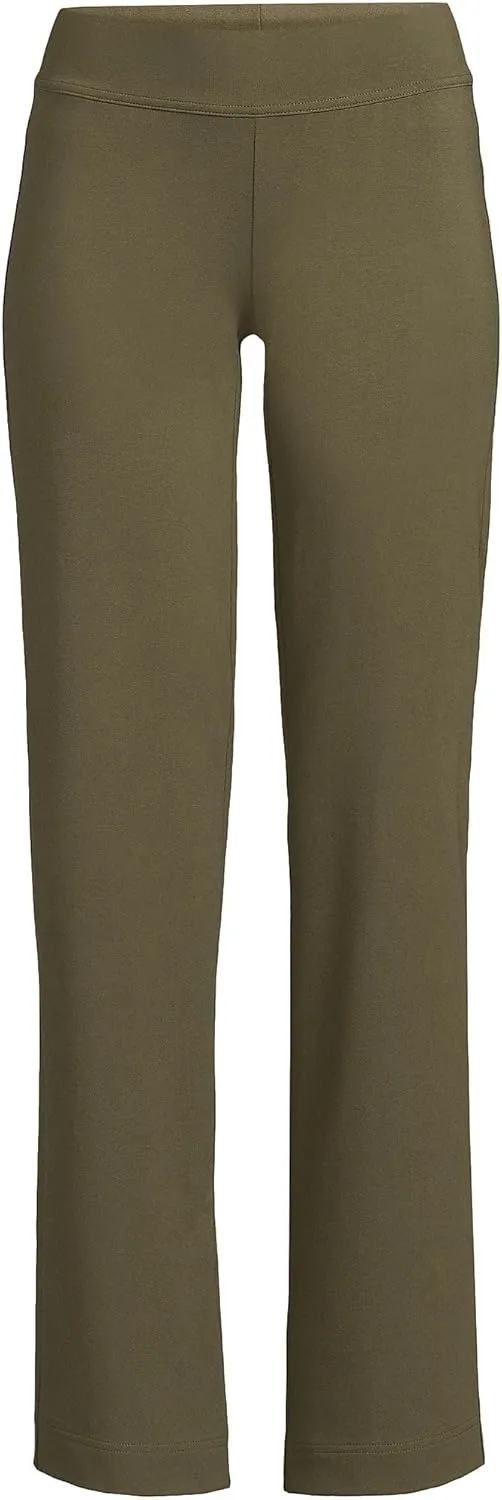 Lands' End Women's Starfish Mid Rise Straight Leg Pants