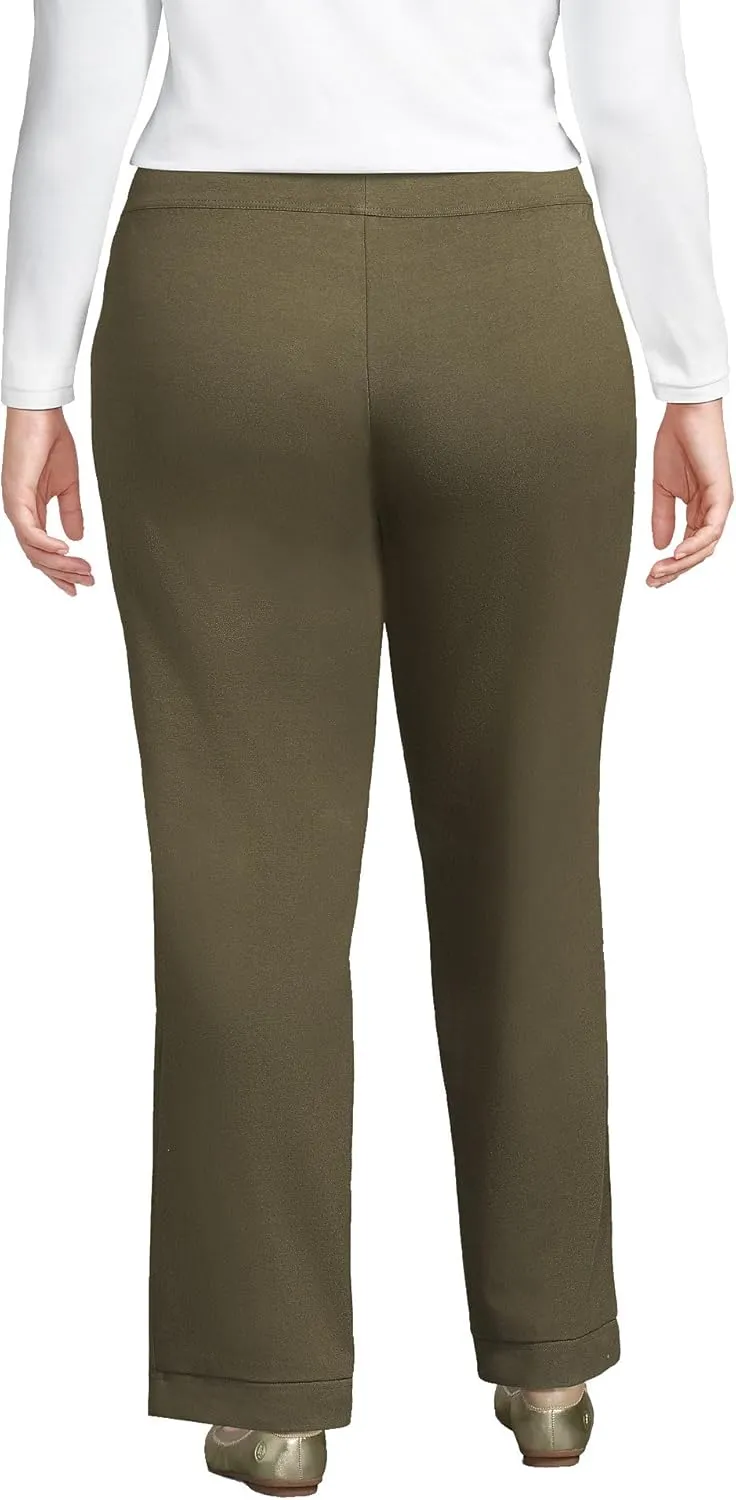 Lands' End Women's Starfish Mid Rise Straight Leg Pants