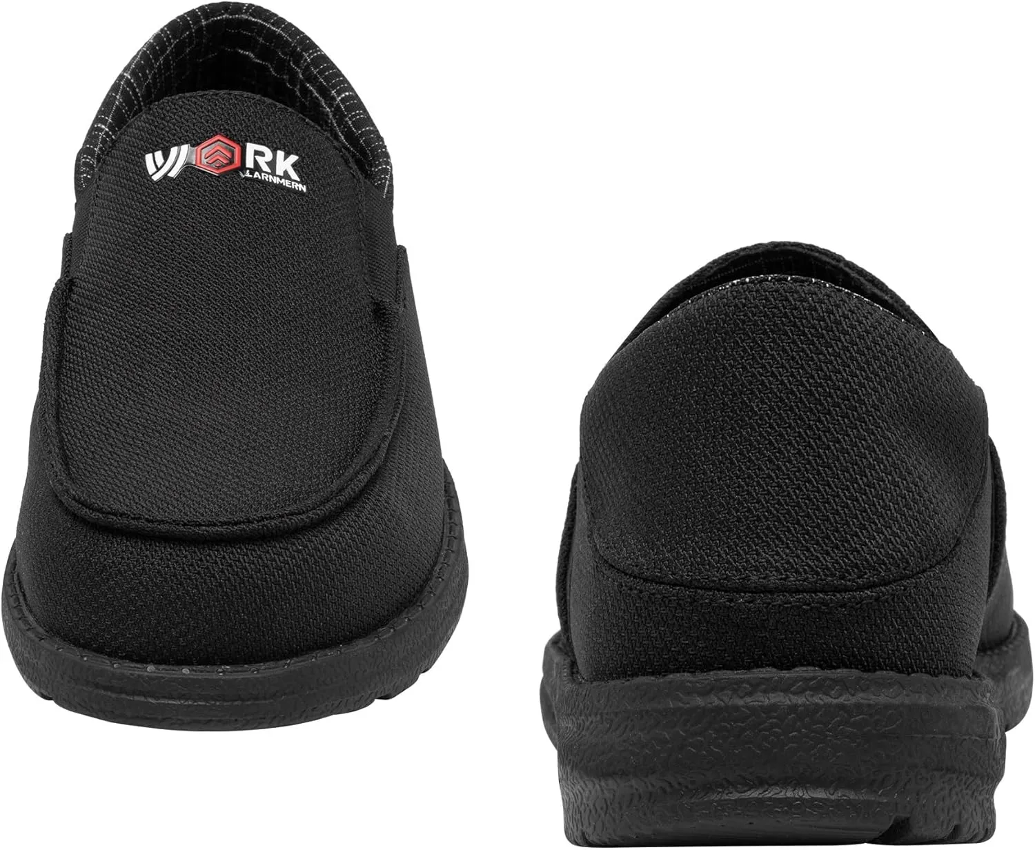LARNMERN Steel Toe Slip On Work Shoes Mens Safety Sneakers Walking Shoe Lightweight Steel Toe Loafers