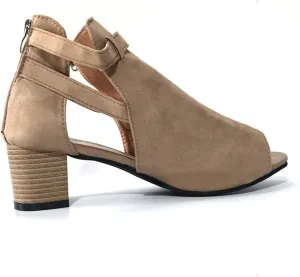Lausiuoe Chunky Heels For Women Sexy Pumps Party Ankle Strap Casual Dressy Summer Open Toe High Heel Strappy Sandal