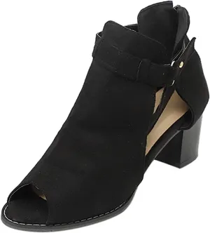 Lausiuoe Chunky Heels For Women Sexy Pumps Party Ankle Strap Casual Dressy Summer Open Toe High Heel Strappy Sandal