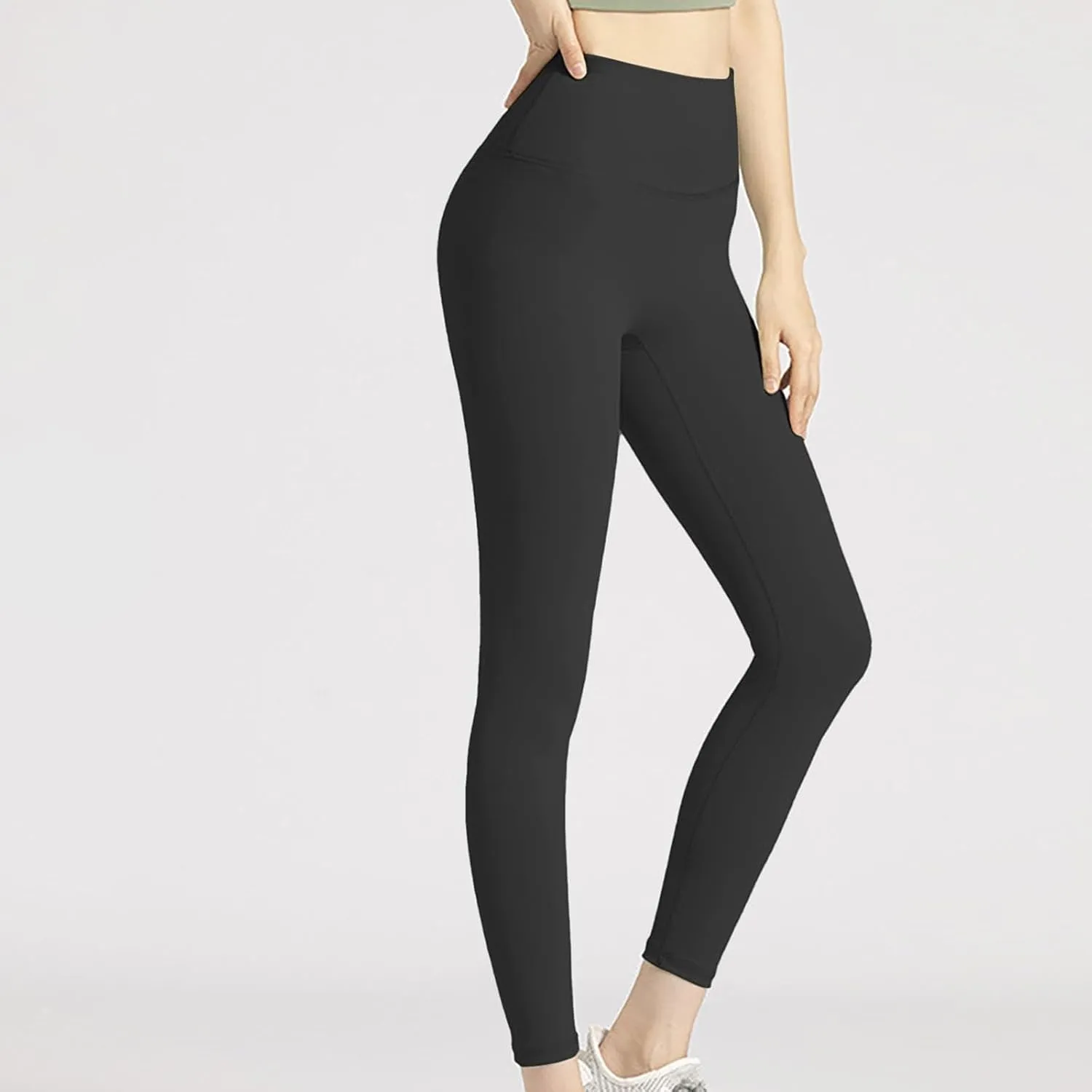 Leggings for Women with Pockets Stretch Straight Leg High Waist Compression Tummy Control Athletic Flare Yoga Pants