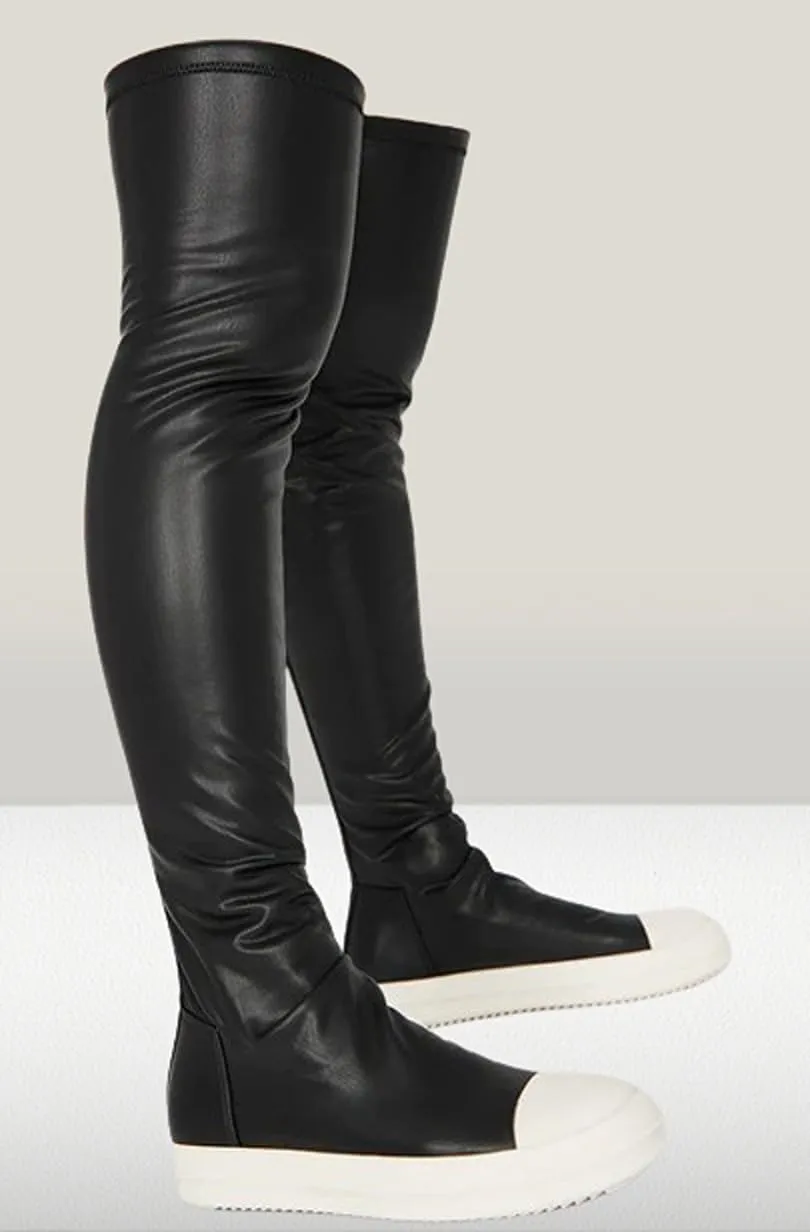 Liliana Women Thigh High Boots Flat Over The Knee Round Toe Tall Boots WANNABE-1