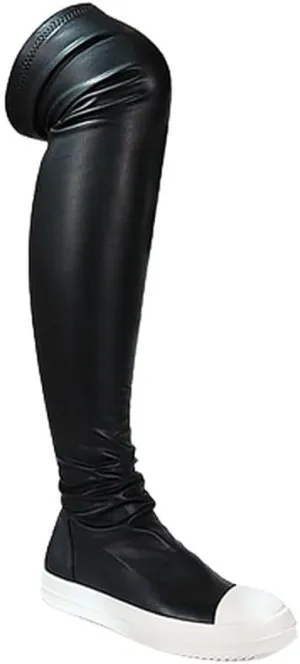 Liliana Women Thigh High Boots Flat Over The Knee Round Toe Tall Boots WANNABE-1