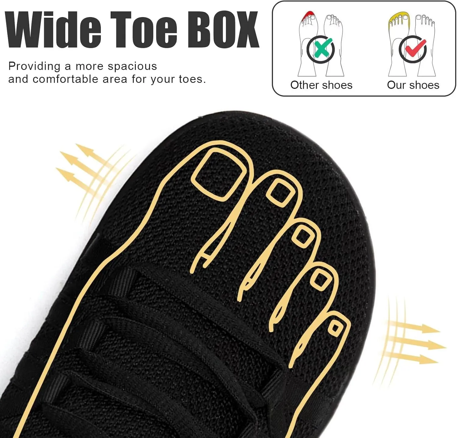 Linenghs Barefoot Shoes Women Minimalist Wide Toe Box Walking Shoes Zero Drop Sole Width Fashion Sneaker Trail Runner