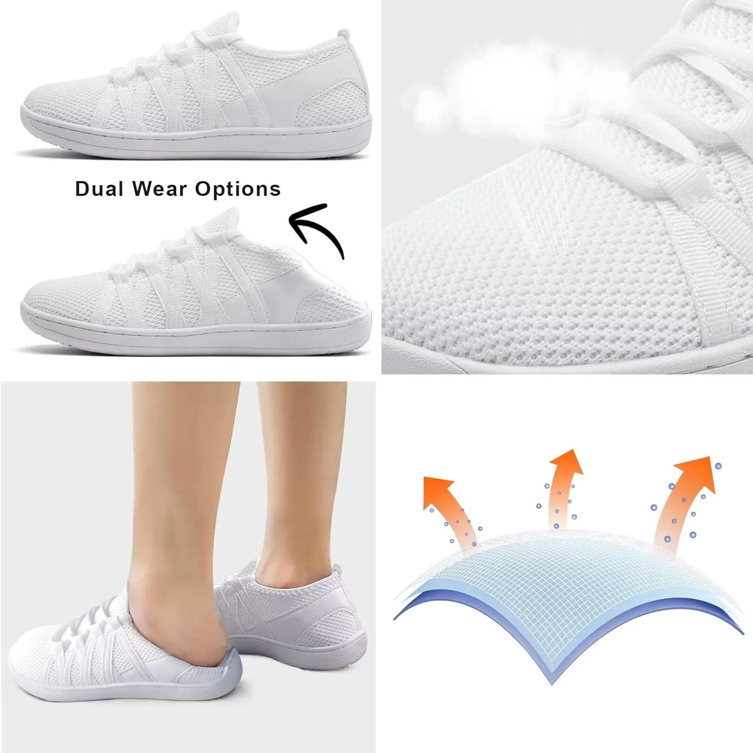 Linenghs Barefoot Shoes Women Minimalist Wide Toe Box Walking Shoes Zero Drop Sole Width Fashion Sneaker Trail Runner