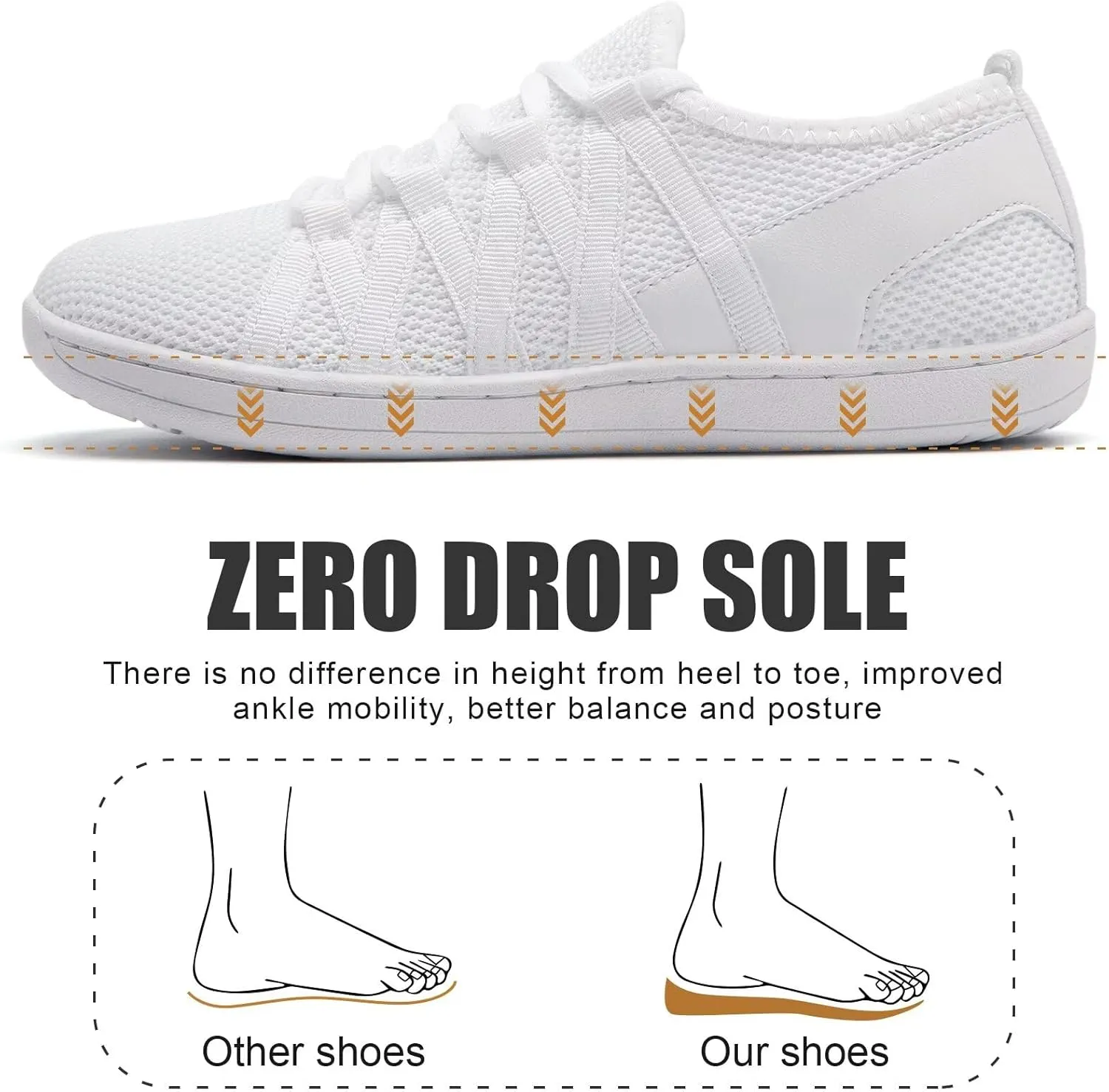 Linenghs Barefoot Shoes Women Minimalist Wide Toe Box Walking Shoes Zero Drop Sole Width Fashion Sneaker Trail Runner