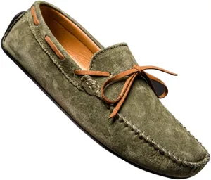 Loafers for Men Casual Moccasins Fashion Suede Lace Slip-on Dress Boat Driving Shoes