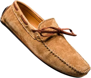 Loafers for Men Casual Moccasins Fashion Suede Lace Slip-on Dress Boat Driving Shoes