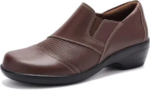 Loafers for Womens Comfort Leather Slip On Dress Shoes for Office Business