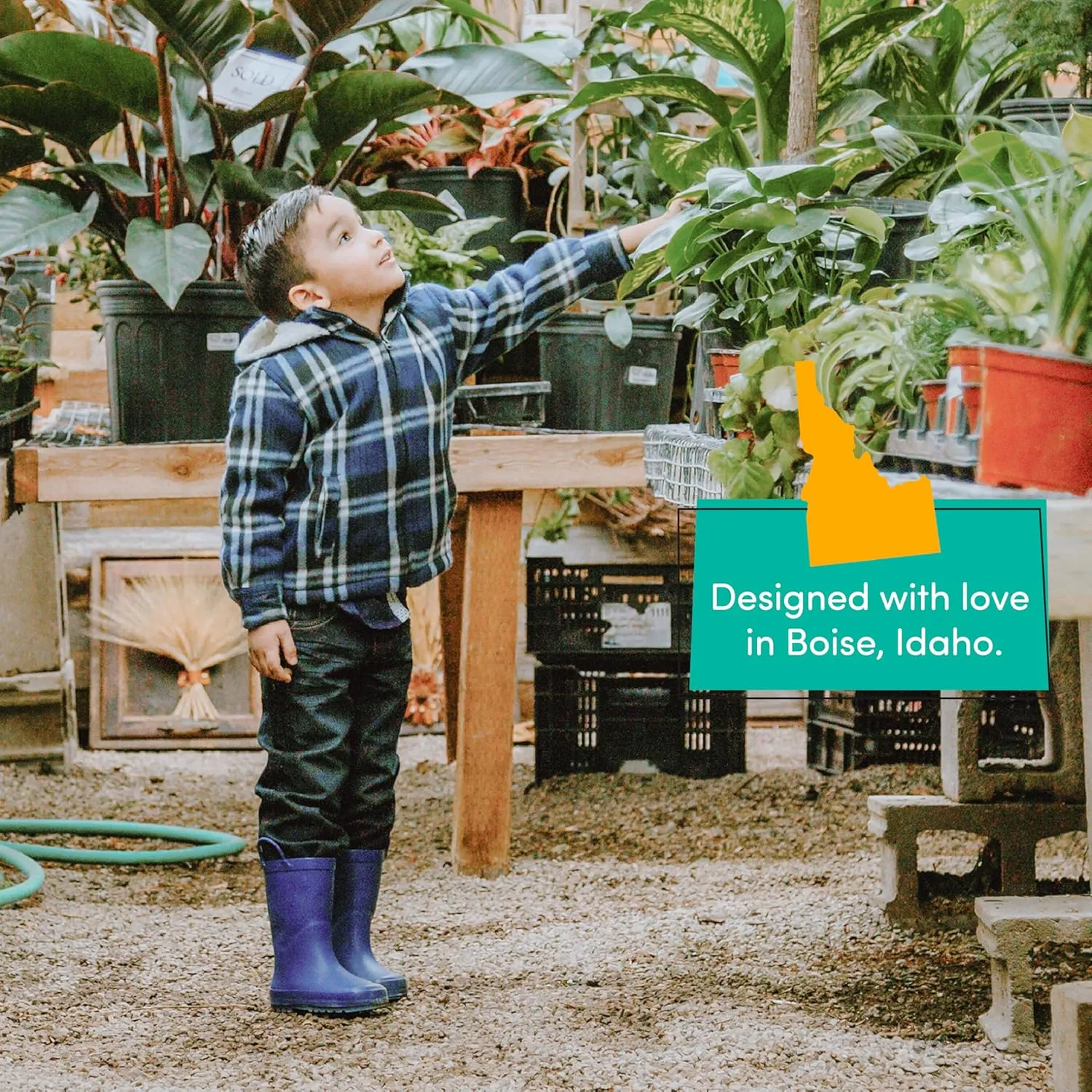 Lone Cone Premium Natural Rubber Rain Boots for Toddlers and Kids with Solid Design