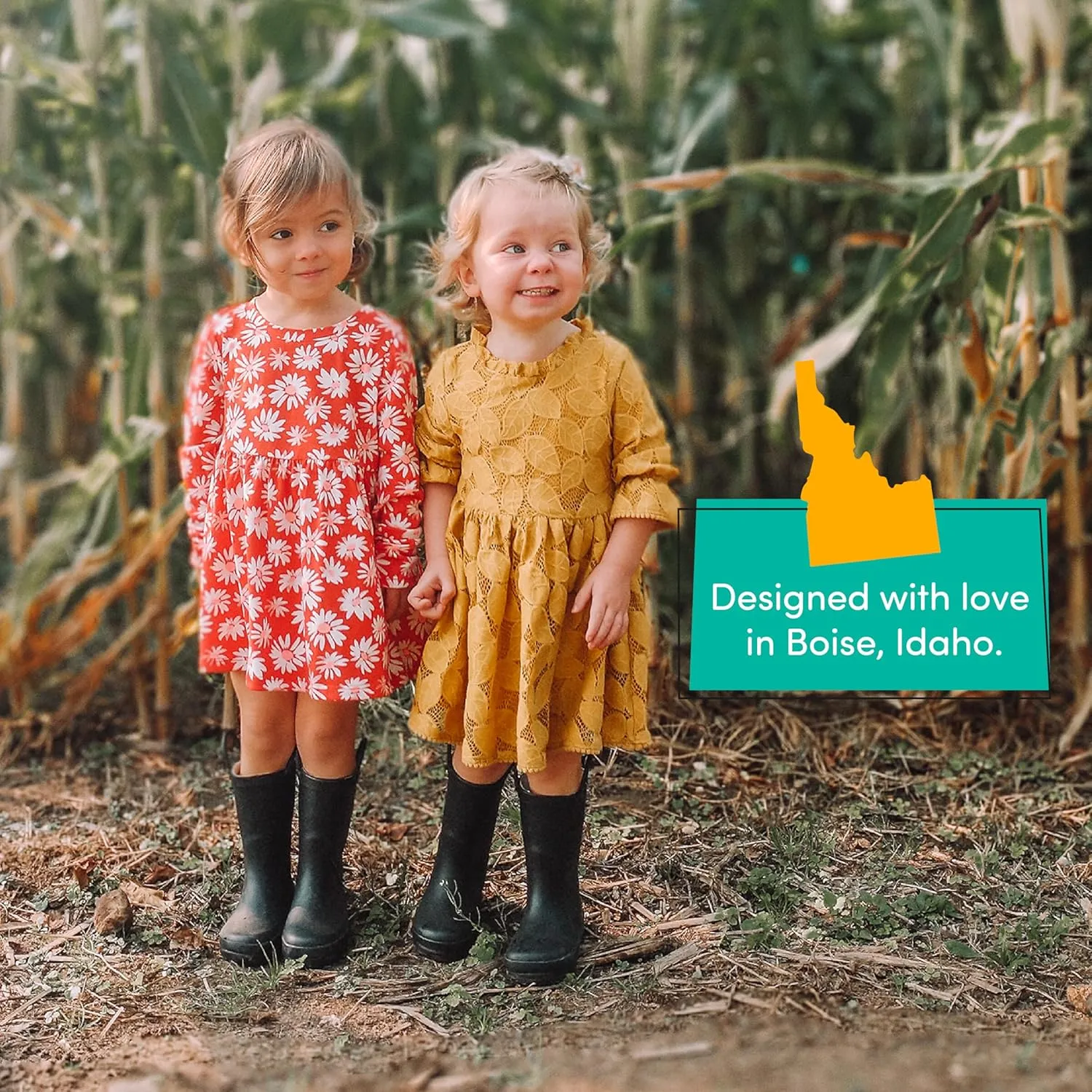Lone Cone Premium Natural Rubber Rain Boots for Toddlers and Kids with Solid Design