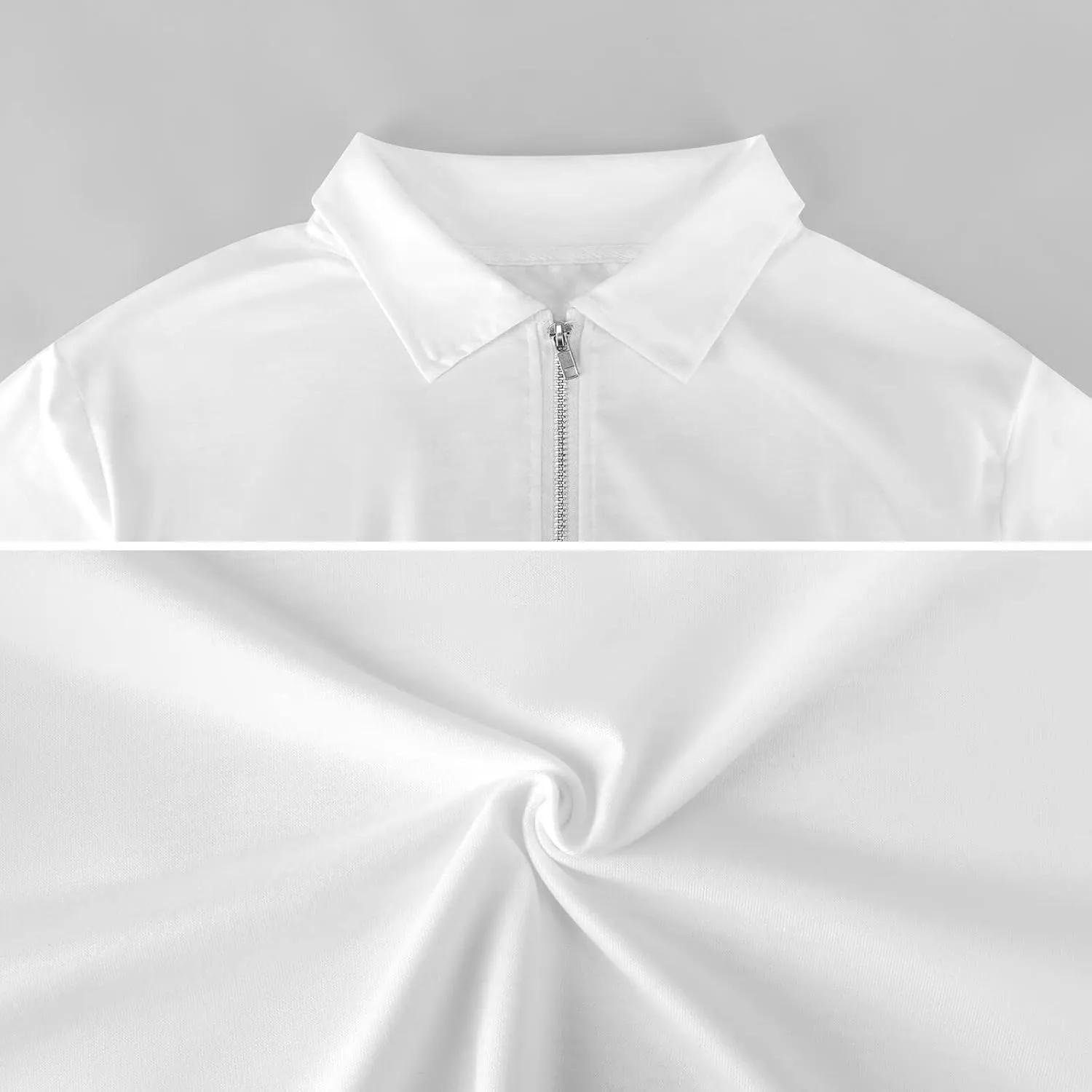 Long Sleeve Polo Shirts for Men - Bright Cabbage Cute Eyes Funny Polo Shirts Mens Shirts Casual Golf Shirts
