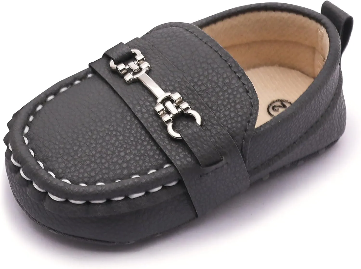 LONSOEN Baby Girls Boys Loafers Prewalker Dress Crib Shoes