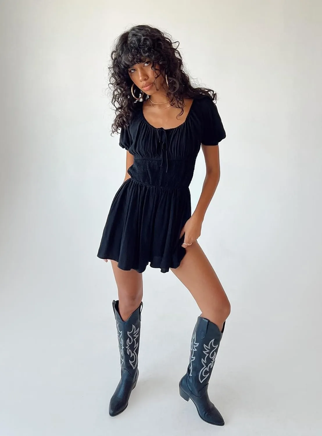 MeiLuSi Knee High Cowboy Boots Women's Cowgirl Boots for Women Embroidered Fashion Pull on Tall Western Boot