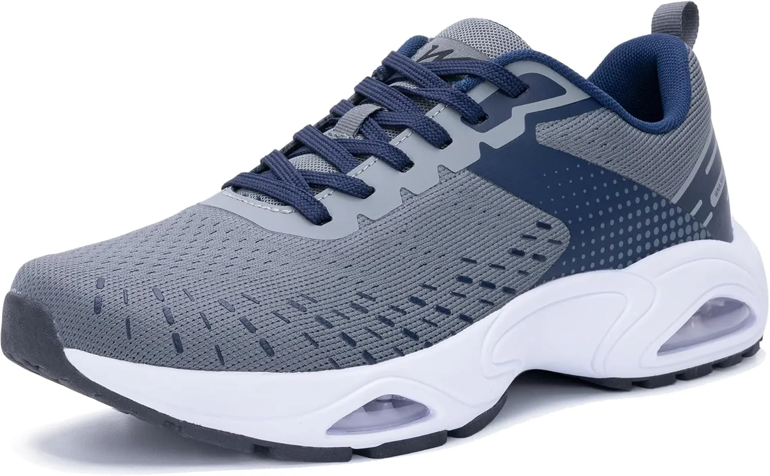 Men Air Running Shoes with Dual Cushions Breathable Lightweight Tennis Walking Sneakers Memory Foam Athletic Sport Shoes
