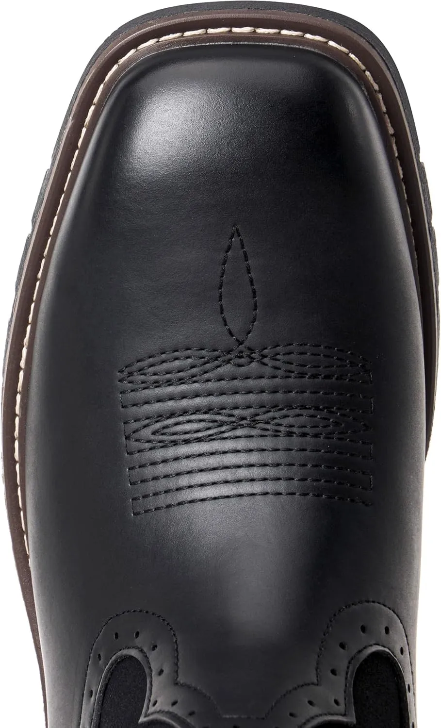 Men's Cowboy Boots - Western Boots Square Toe,Slip Resistant,Retro Embroidered Design,Slip on Chunky Heel Country Boot