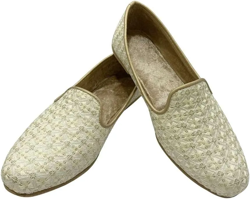 Men's Ethnic Jutti - Handcrafted Traditional Indian Footwear - Stylish & Comfortable Loafers Shoes for Weddings & Casual Wear