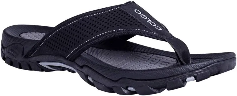 Mens Flip Flops Comfort Sport Thong Sandals for Indoor Outdoor Casual Beach Flip Flops for Men with Arch Support