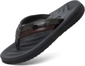 Men's Flip Flops Sandal Casual Comfortable Outdoor Thong Sandals for Men Summer Beach Slides Lightweight Non-Slip Shoes with Soft Cushion Arch Support