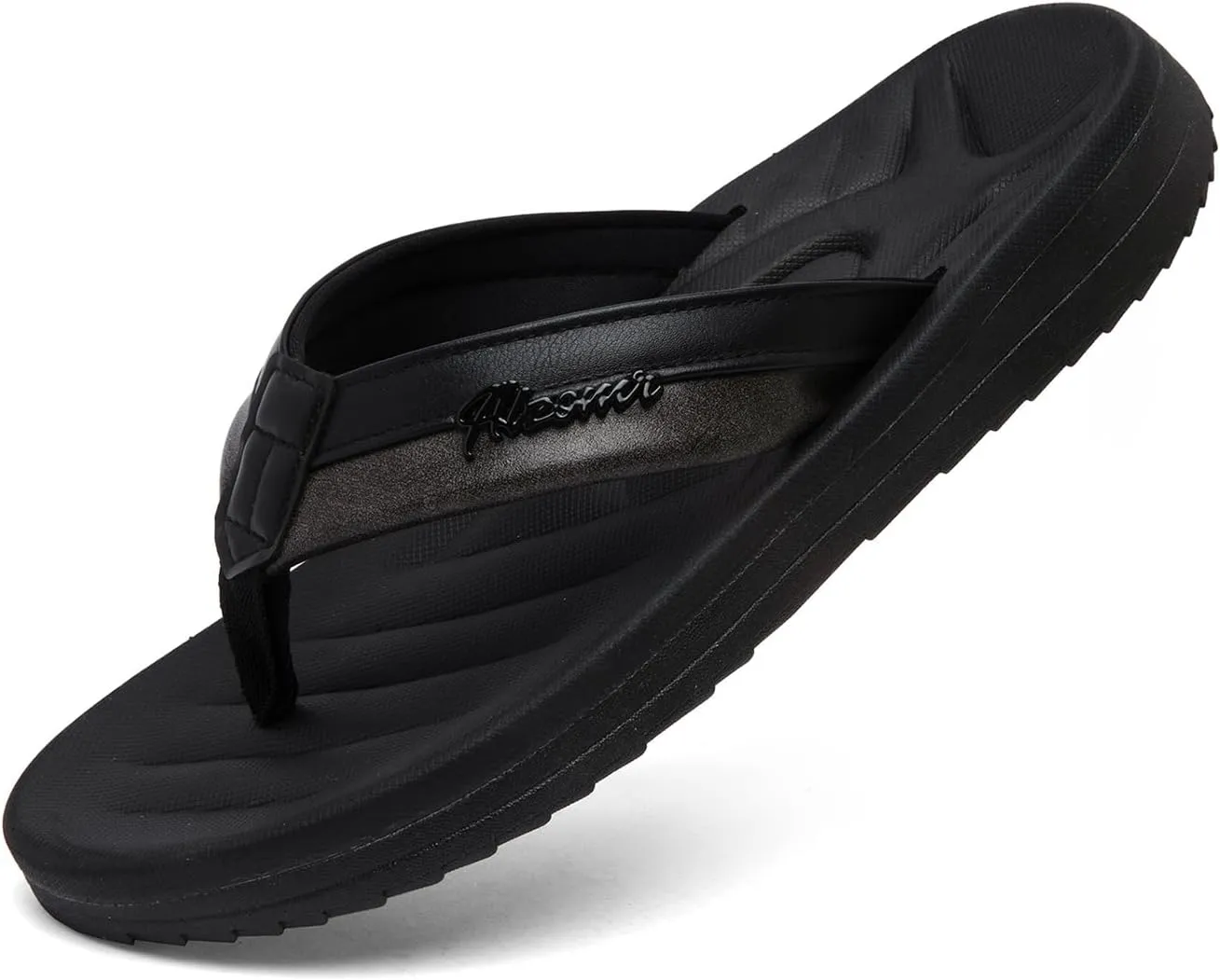 Men's Flip Flops Sandal Casual Comfortable Outdoor Thong Sandals for Men Summer Beach Slides Lightweight Non-Slip Shoes with Soft Cushion Arch Support