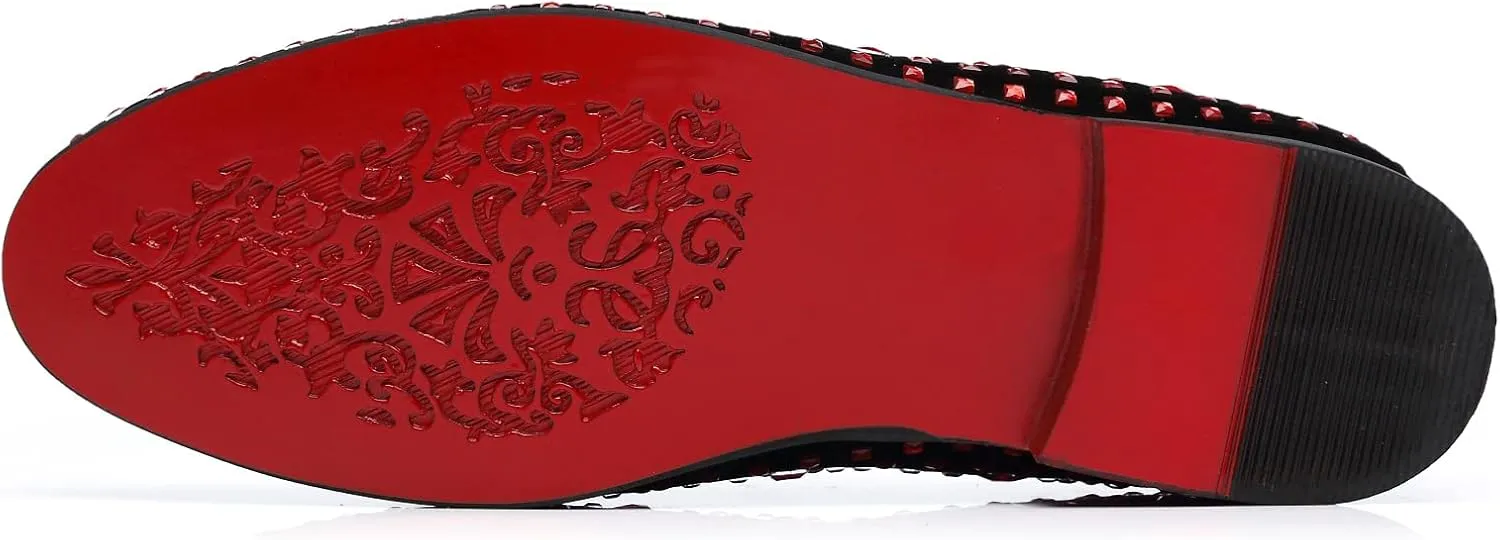 Men's Glitter Loafers Slip on Leather Wedding Party Dress Penny Smoking Sparkly Shoes