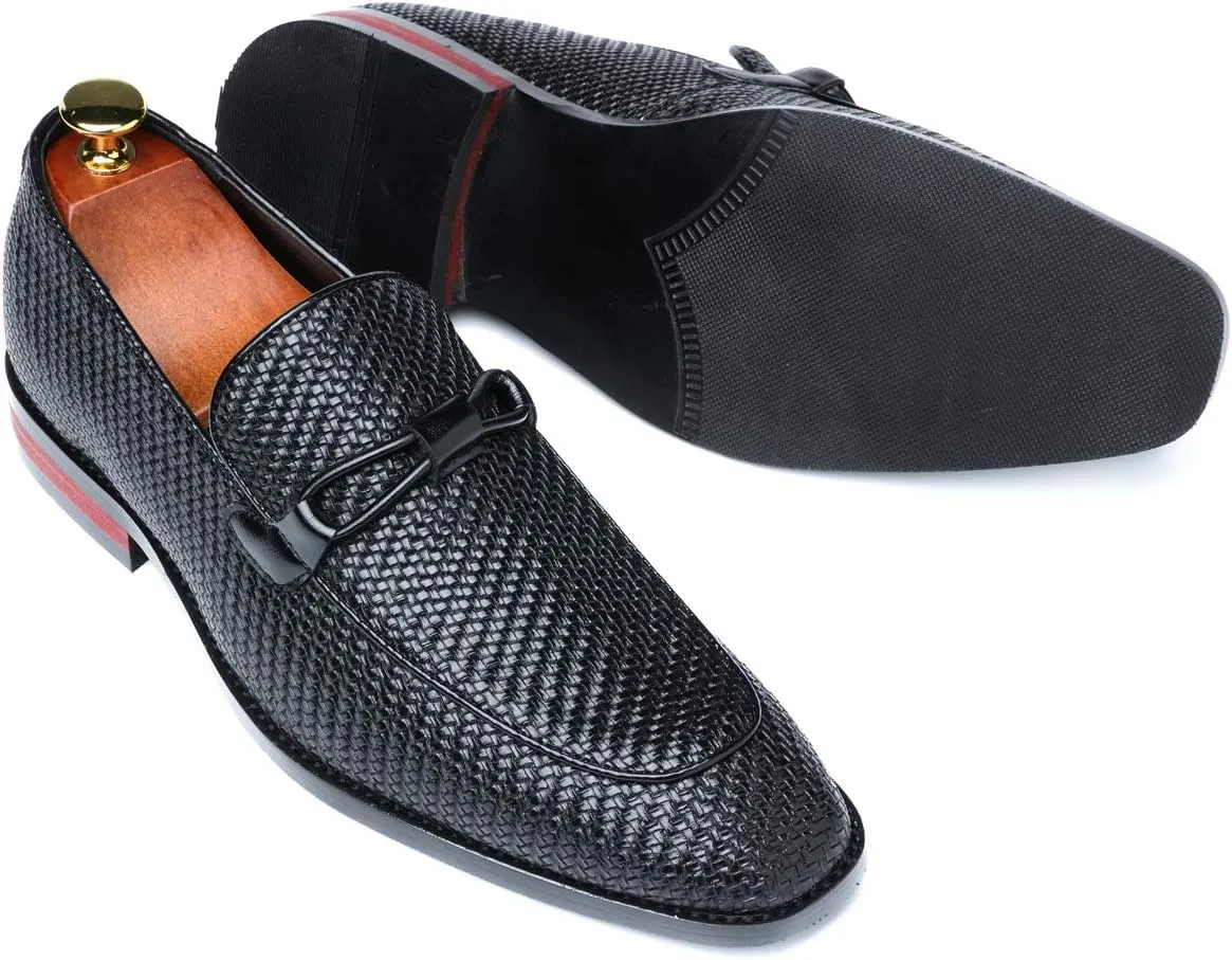 Mens Loafer Slip On Driving Shoes Soft Penny Loafers Classy Formal Patent Leather Dress Shoes