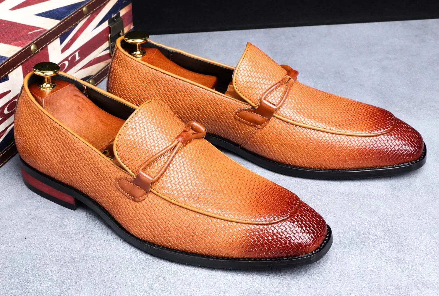 Mens Loafer Slip On Driving Shoes Soft Penny Loafers Classy Formal Patent Leather Dress Shoes