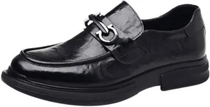 Men's Loafers Mens Commuter Slip-Resistant Lightweight Breathable Easy to Walk PU Upper Suitable for All Seasons