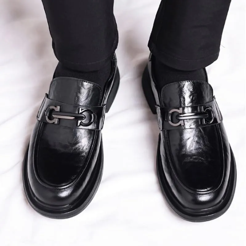 Men's Loafers Mens Commuter Slip-Resistant Lightweight Breathable Easy to Walk PU Upper Suitable for All Seasons