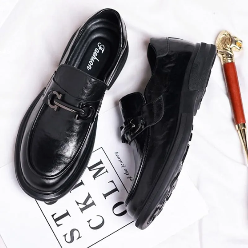 Men's Loafers Mens Commuter Slip-Resistant Lightweight Breathable Easy to Walk PU Upper Suitable for All Seasons