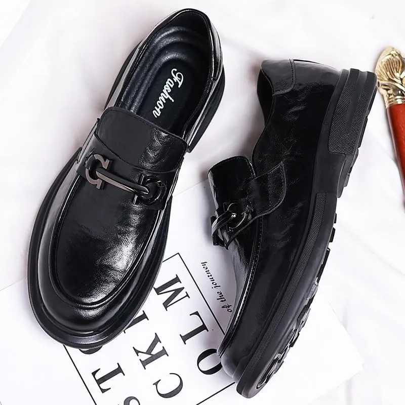Men's Loafers Mens Commuter Slip-Resistant Lightweight Breathable Easy to Walk PU Upper Suitable for All Seasons