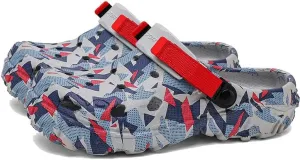 Men's Mules Clog Slip On Beach Sandals Garden Clogs Graphic Outdoor Slippers with Adjustable Strap